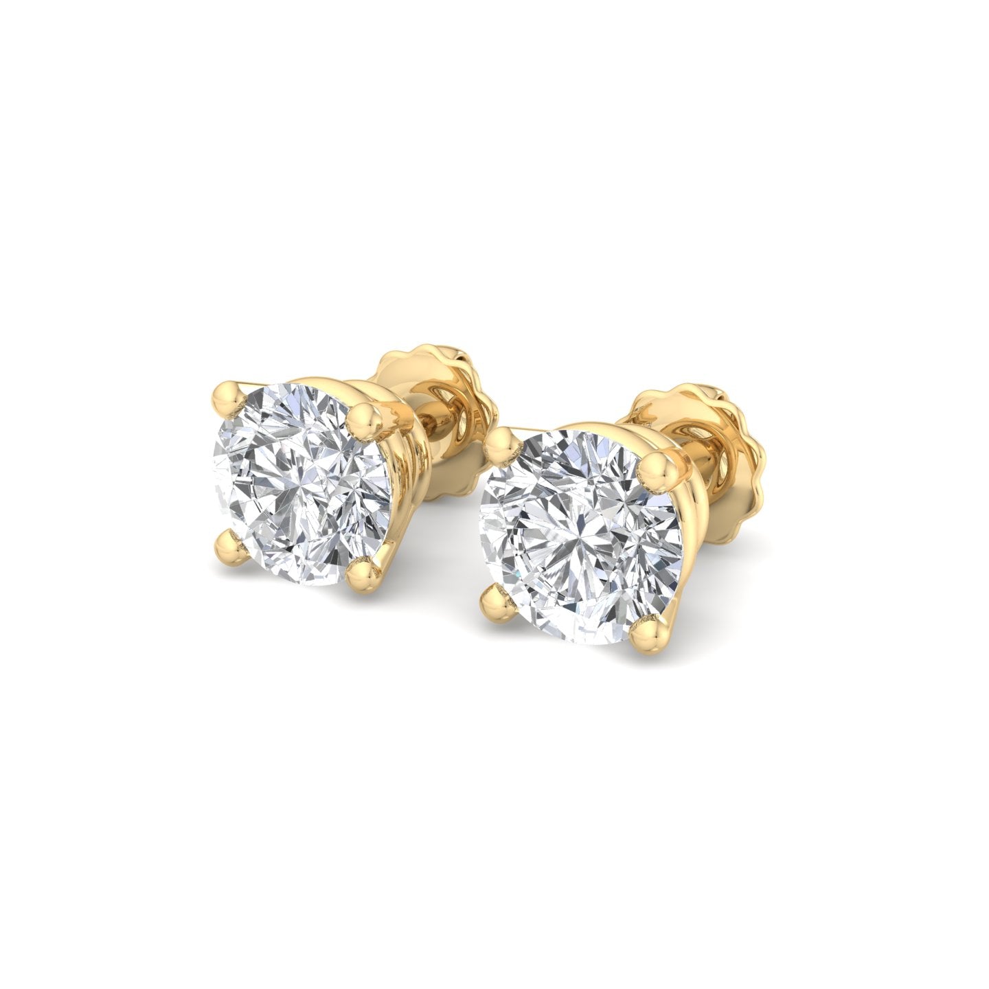 Carat Round Diamond Earrings - Krishnashray