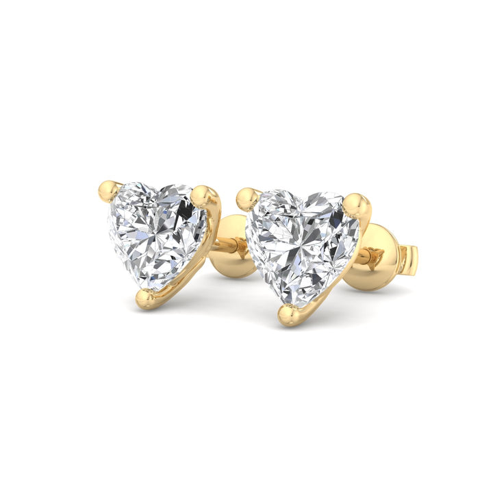 Lovely Heart Shaped Earrings - Krishnashray