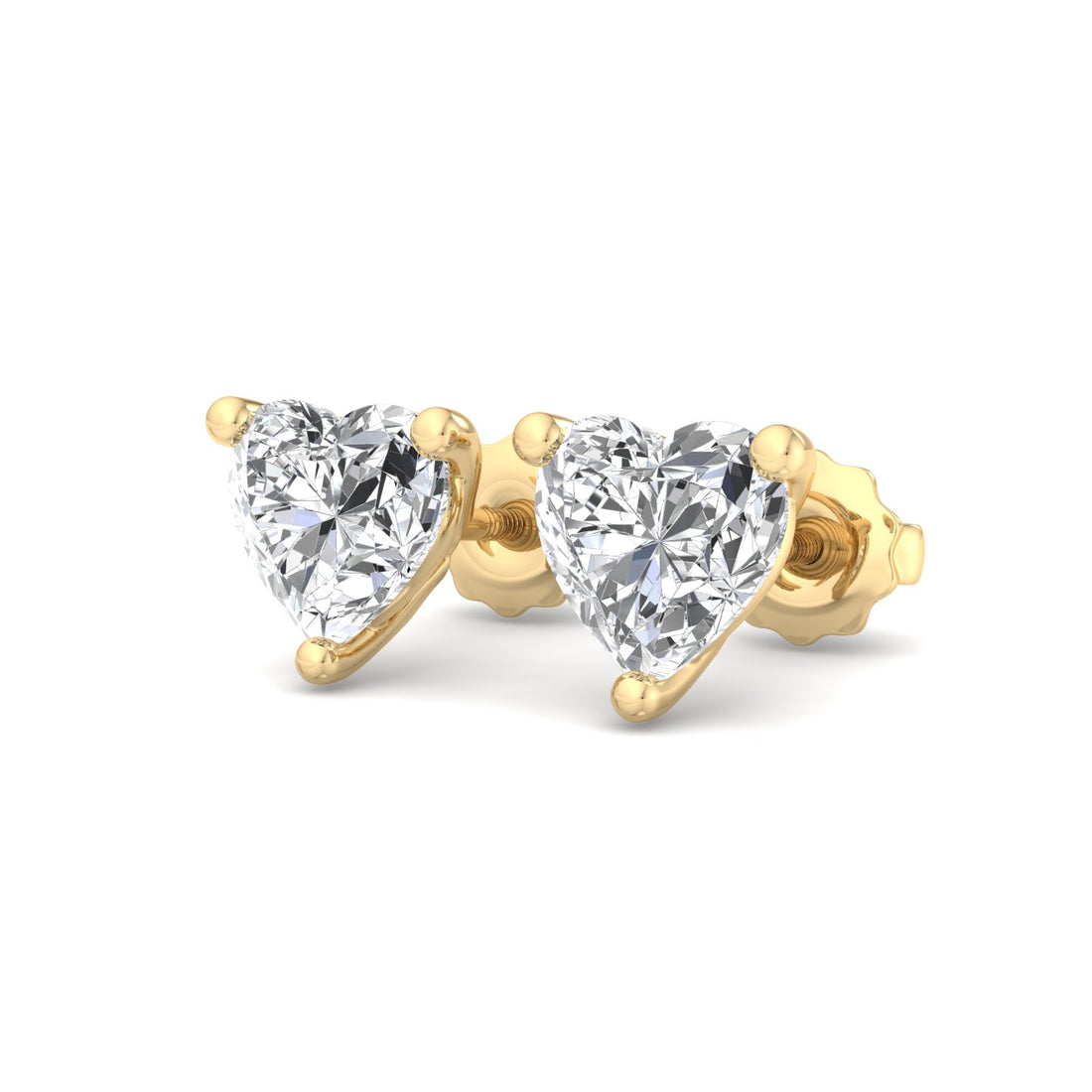 Heart Cut Diamond Earrings - Krishnashray