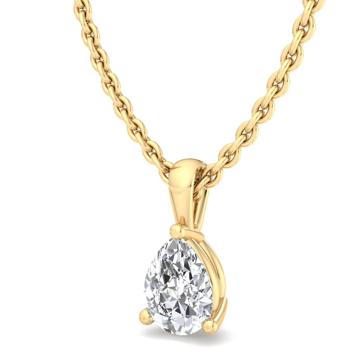 Pear-Shaped Diamond Pendant