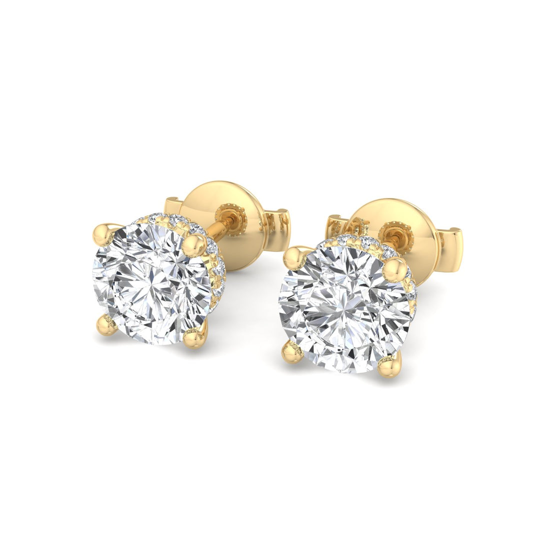 Double Diamond Drop Earrings - Krishnashray