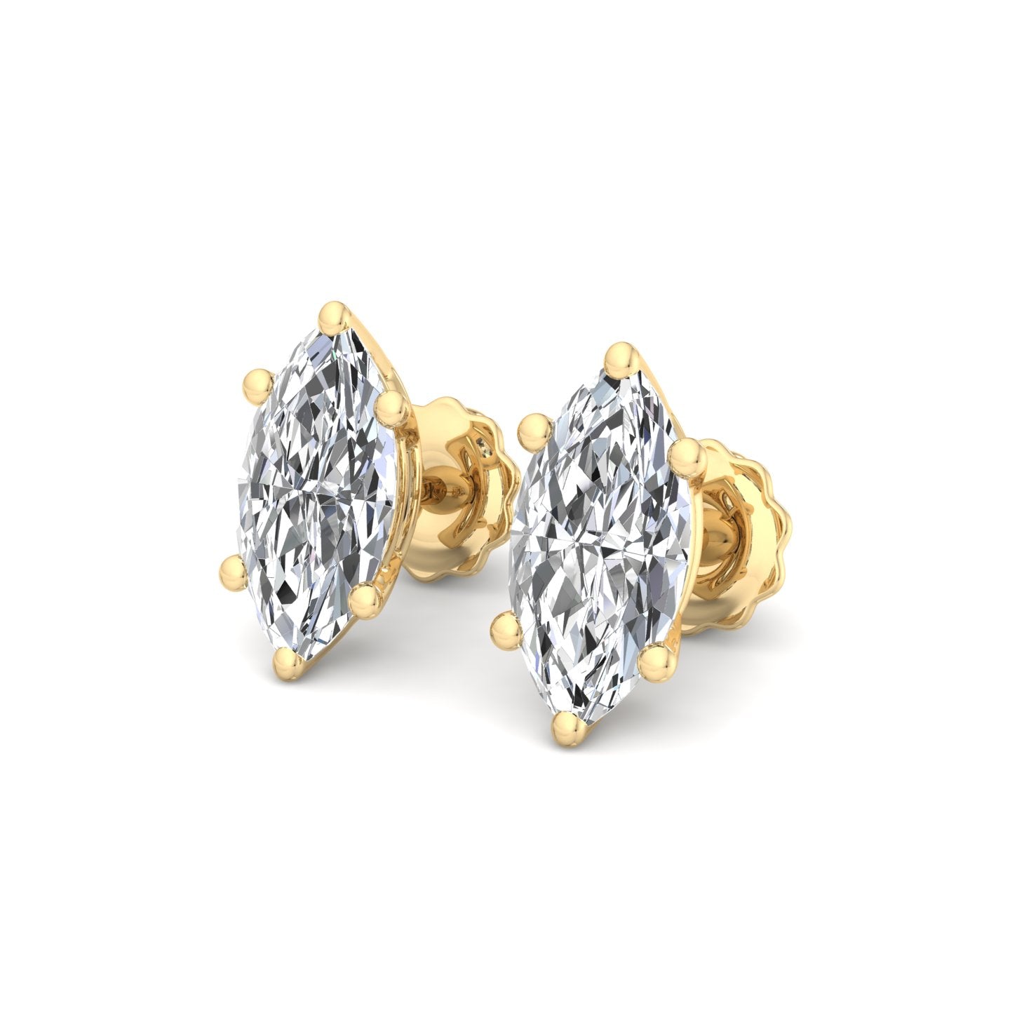 Marquise Diamond Stud Earrings - Krishnashray