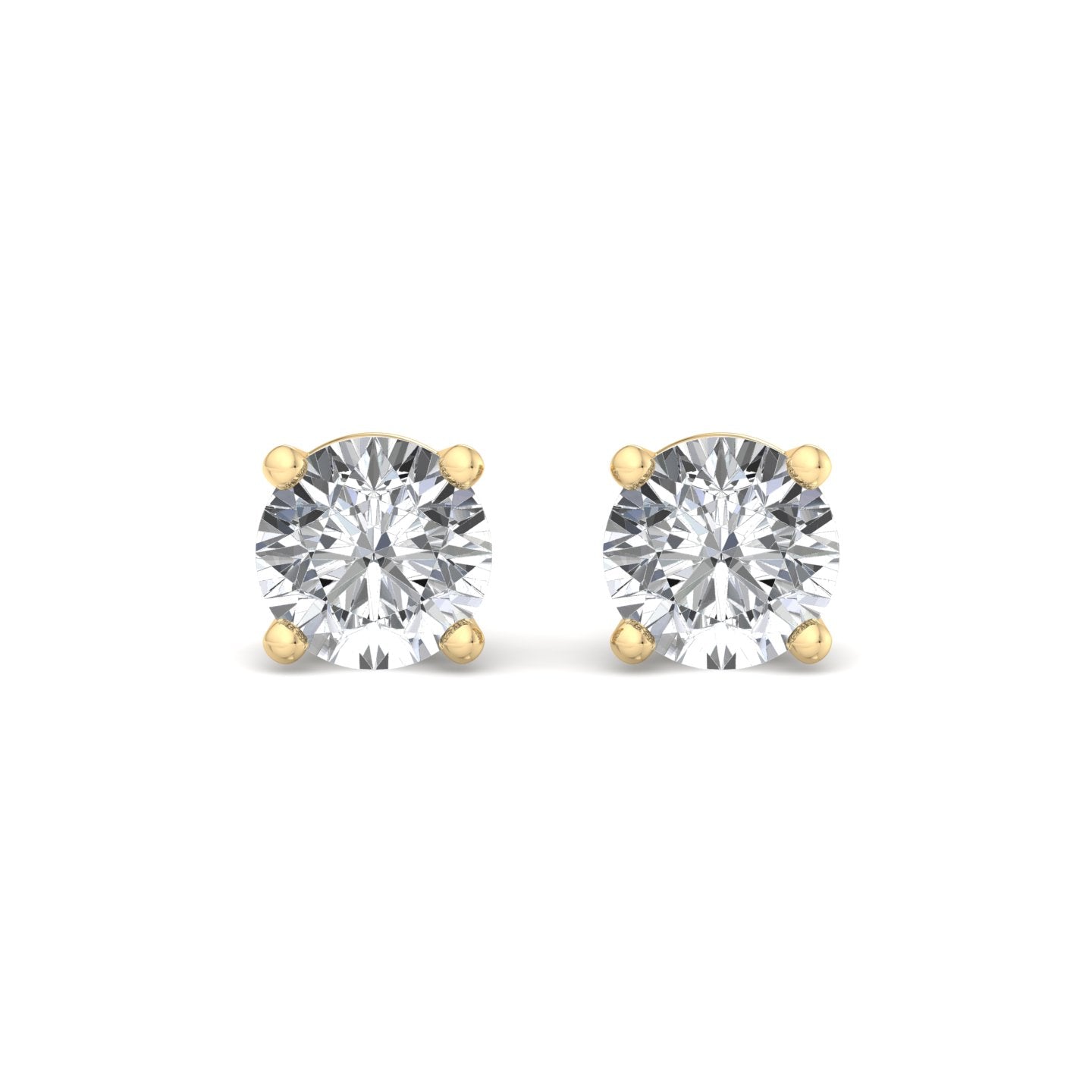 Carat Round Diamond Earrings - Krishnashray