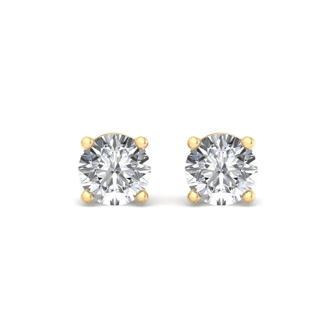 Carat Round Diamond Earrings - Krishnashray