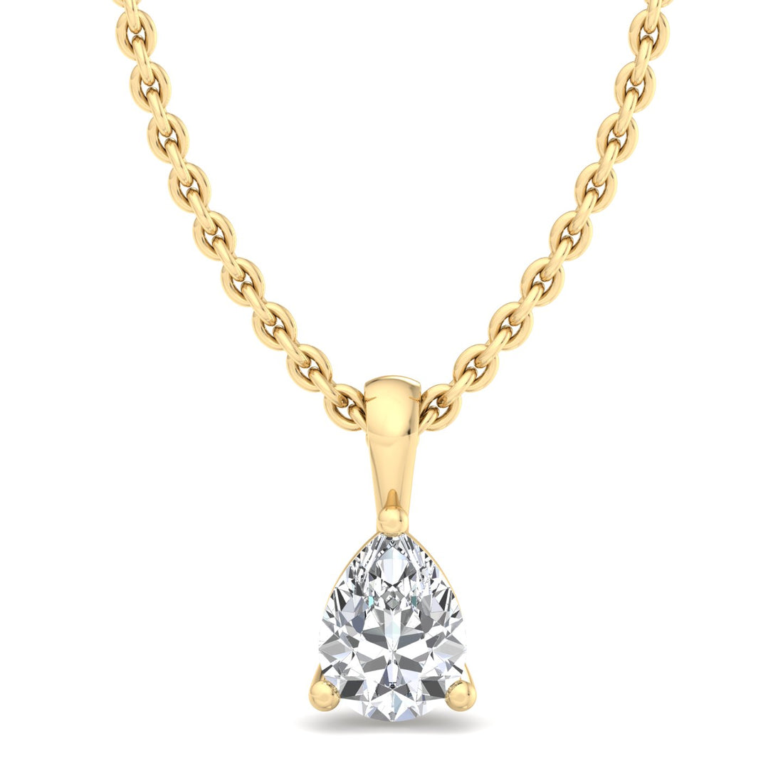 Pear-Shaped Diamond Pendant
