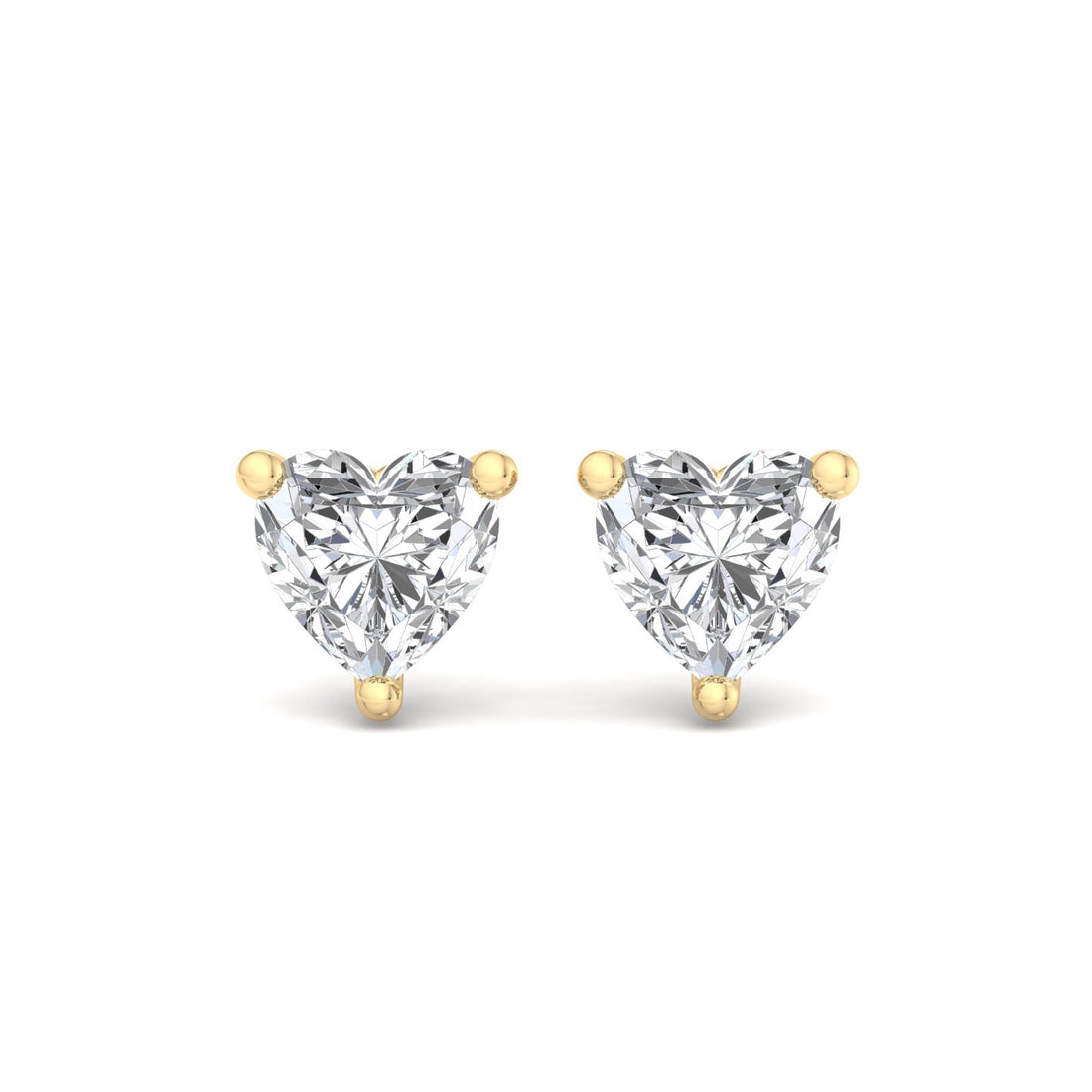 Heart Cut Diamond Earrings - Krishnashray