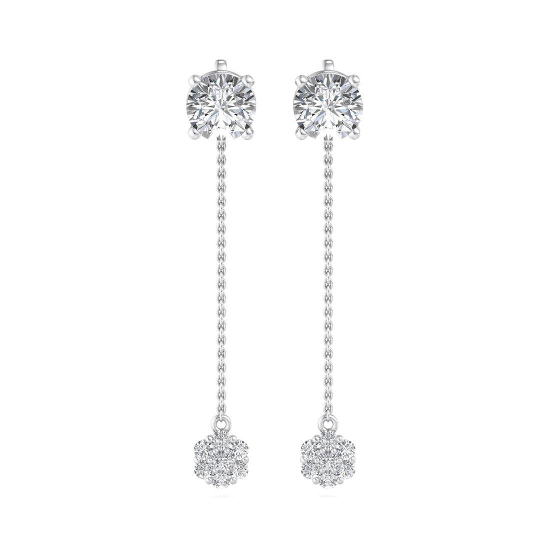 Diamond Dangle Earrings - Krishnashray