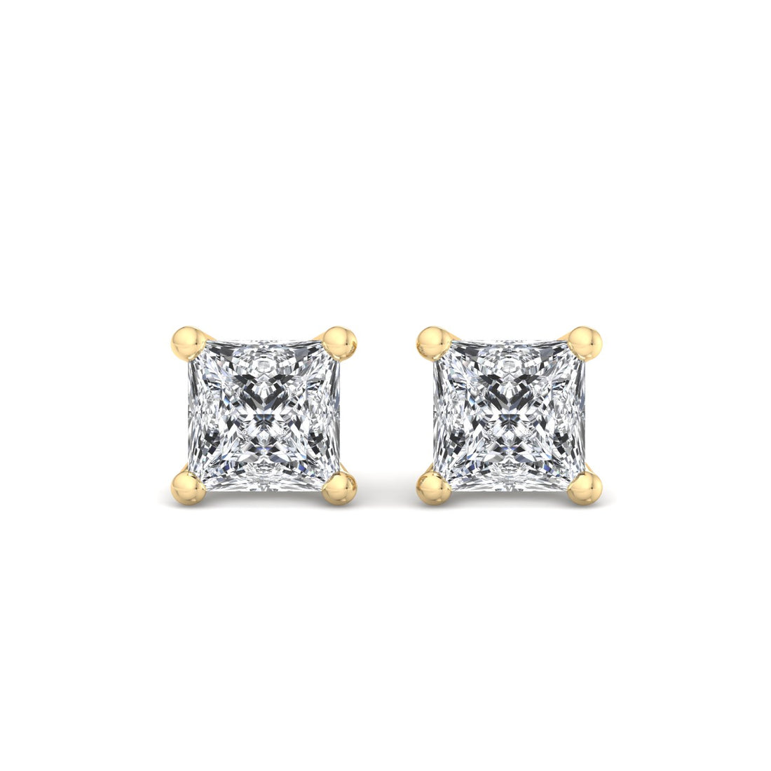 Princess Cut Diamond Stud Earrings