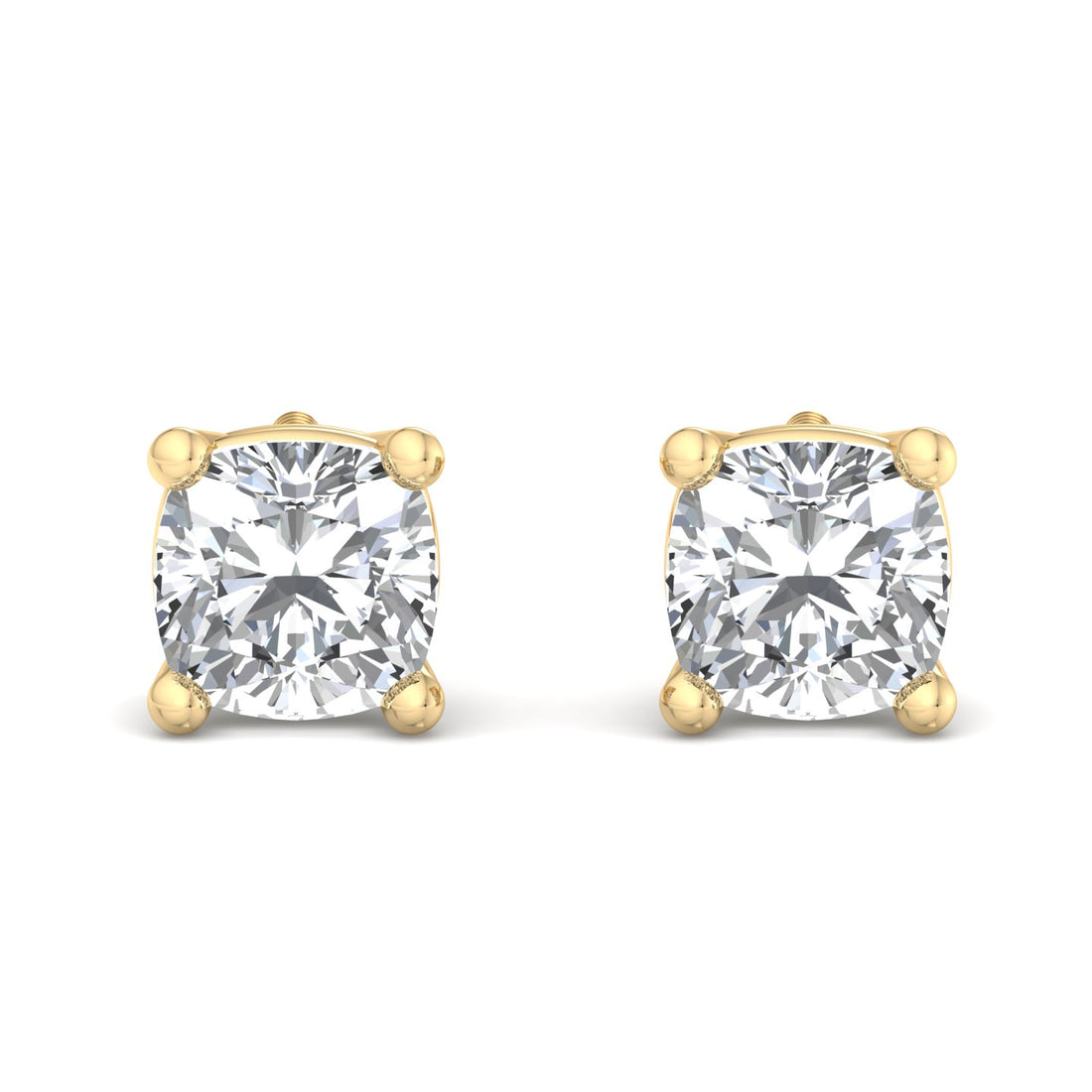 Cushion Cut Stud Earrings - Krishnashray