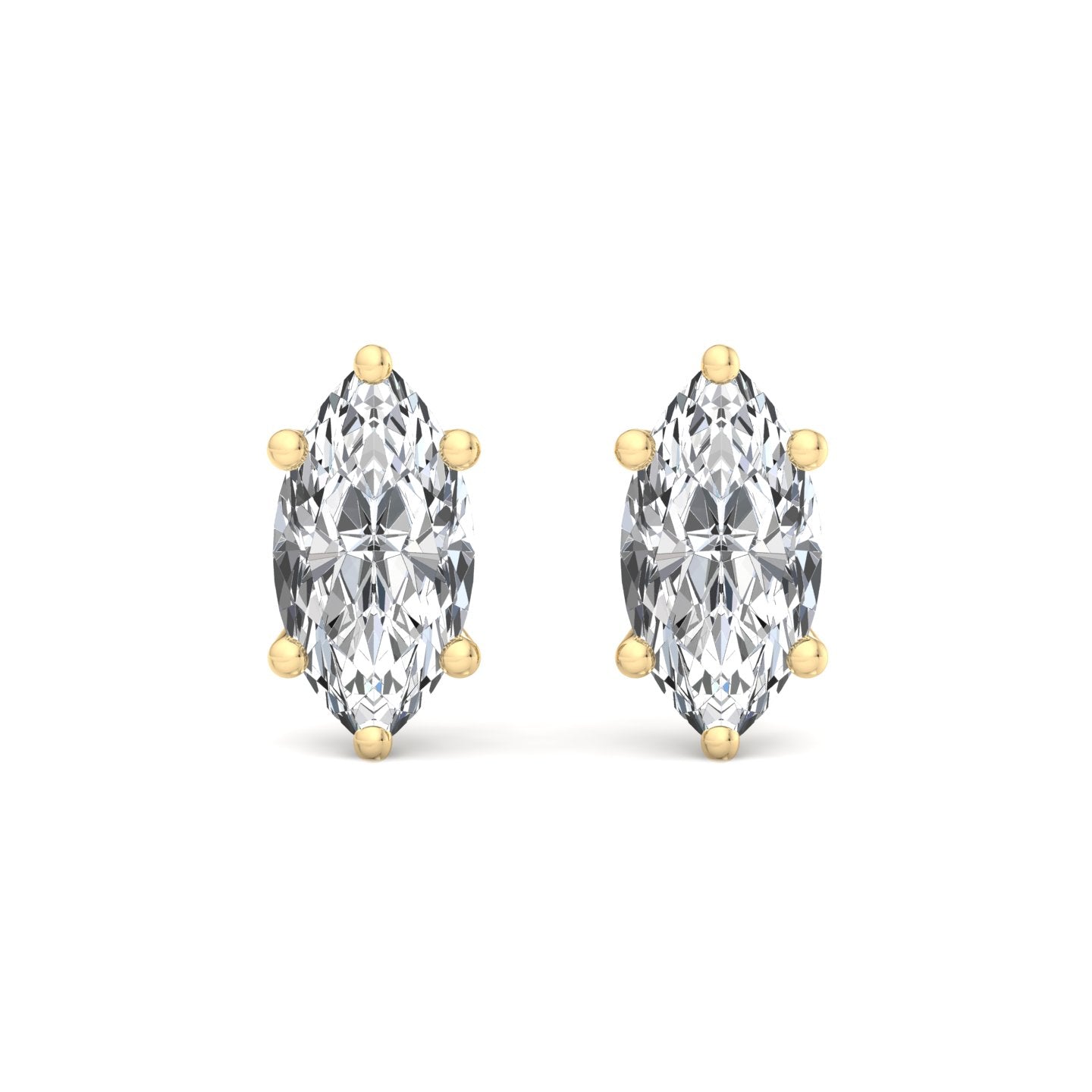 Marquise Diamond Stud Earrings - Krishnashray