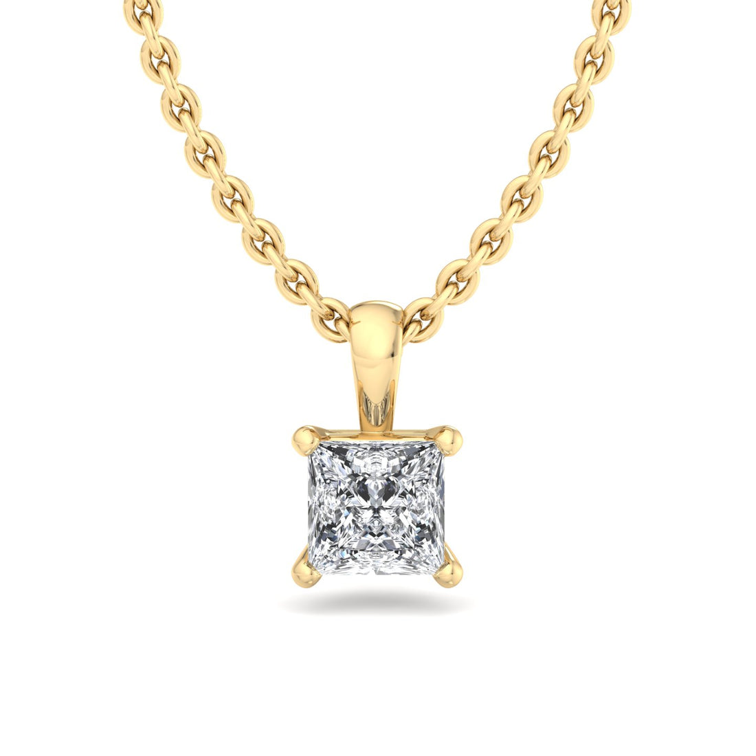 Regal Radiance Princess Cut Pendant - Krishnashray