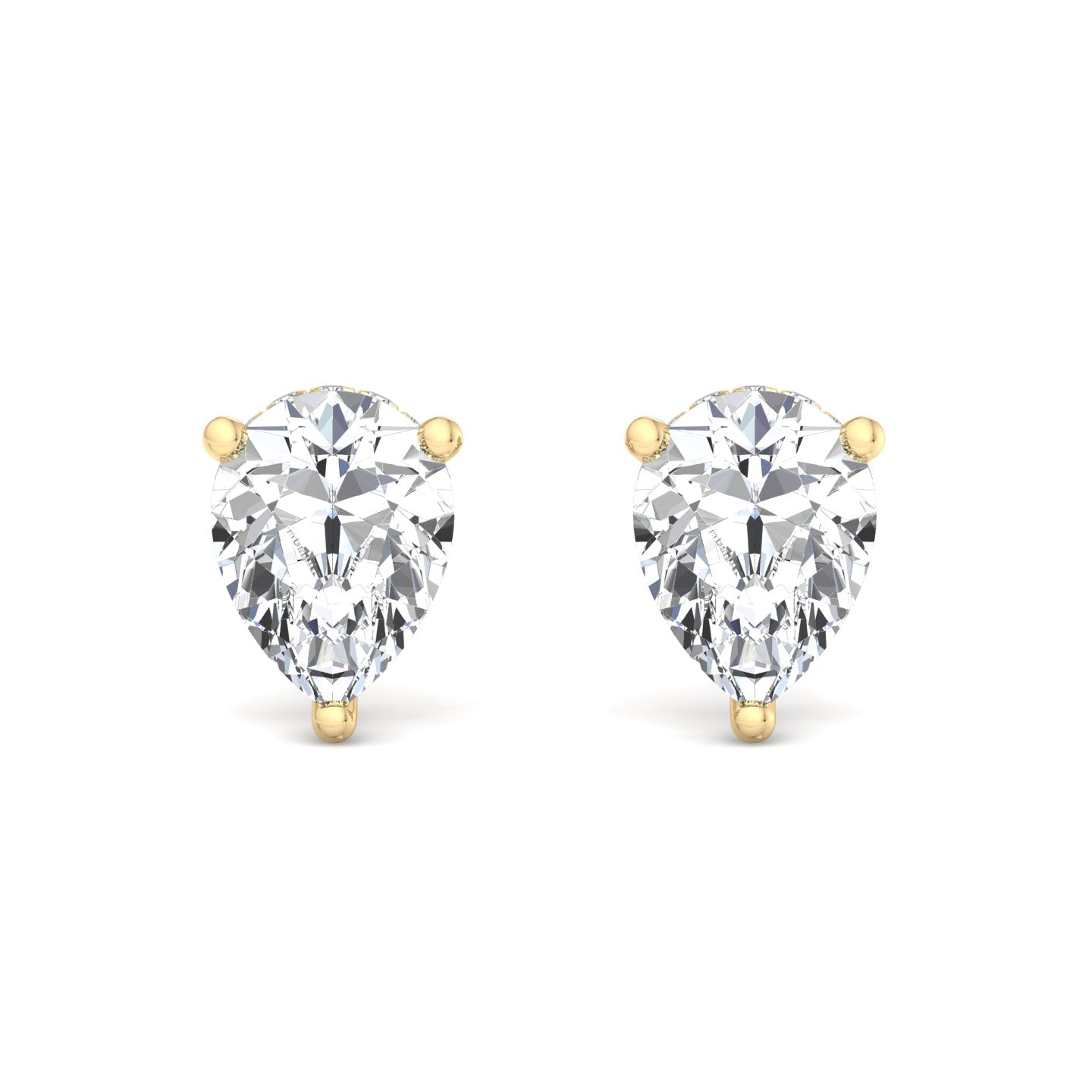 Rose Gold Diamond Stud Earrings - Krishnashray
