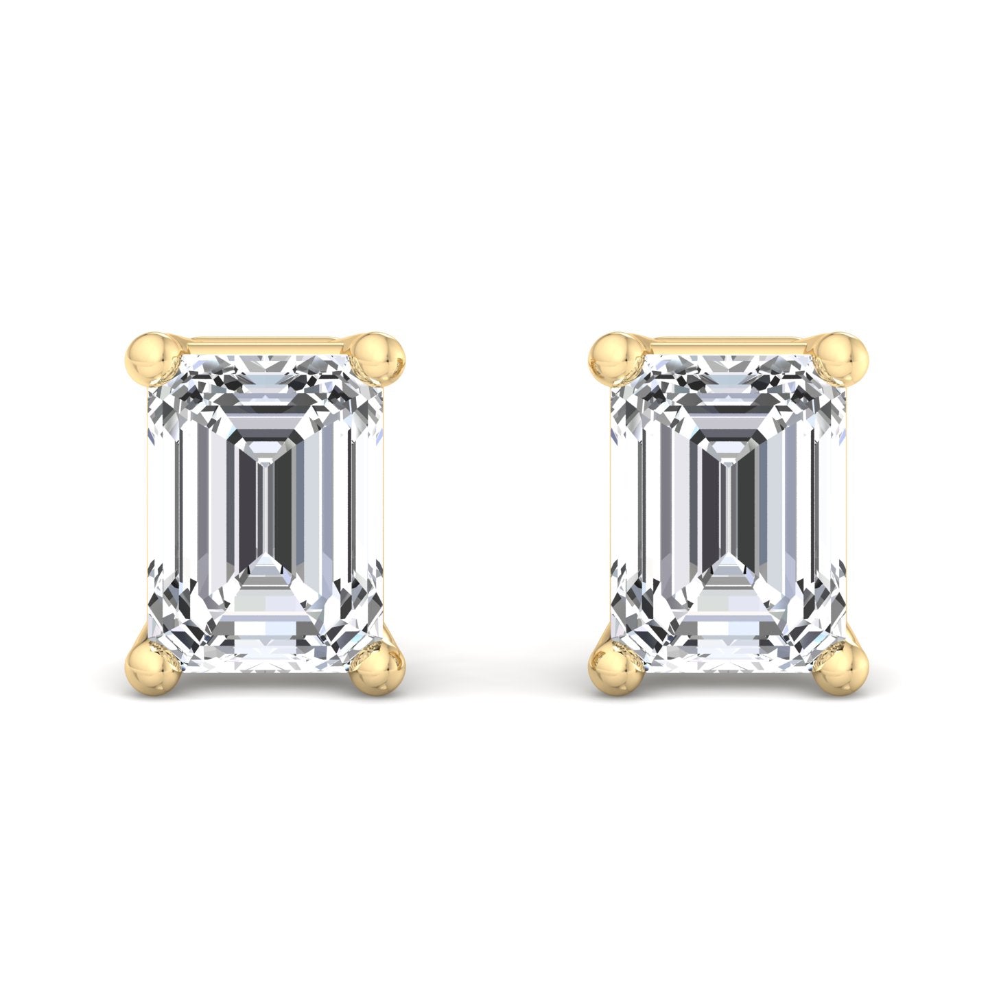 Golden Light Emerald Studs - Krishnashray