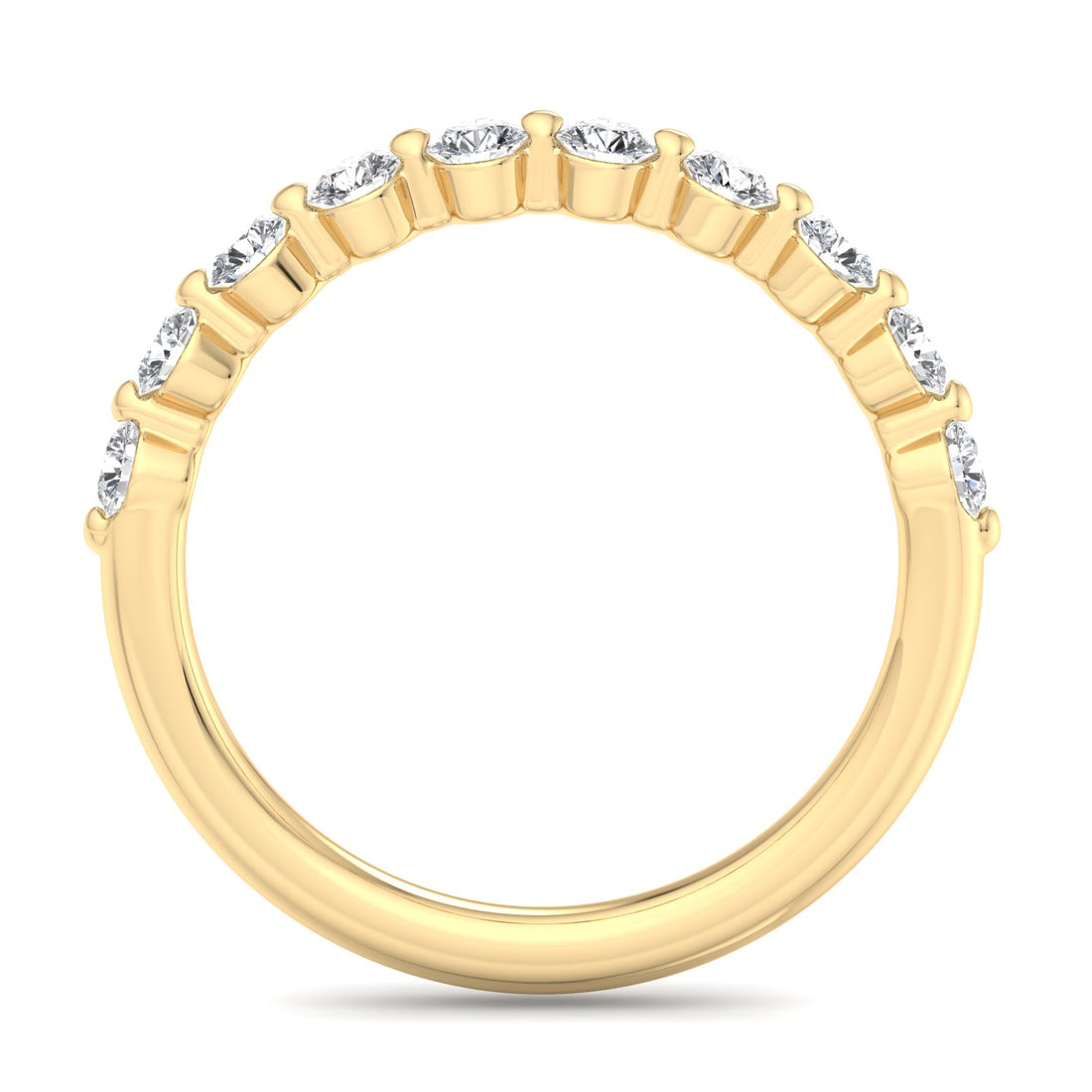 Radiant Grace Diamond Half Eternity Band - Krishnashray
