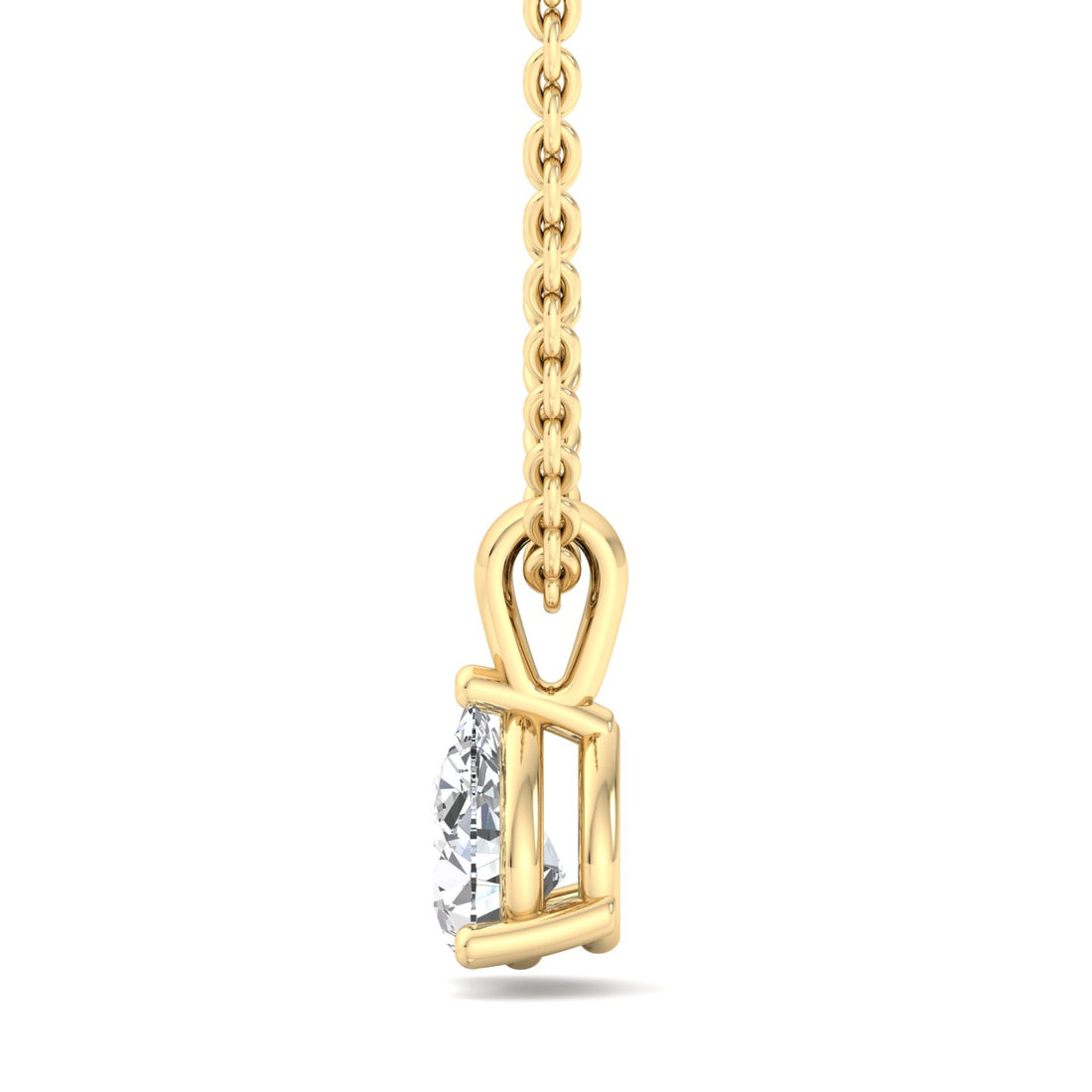 Pear-Shaped Diamond Pendant