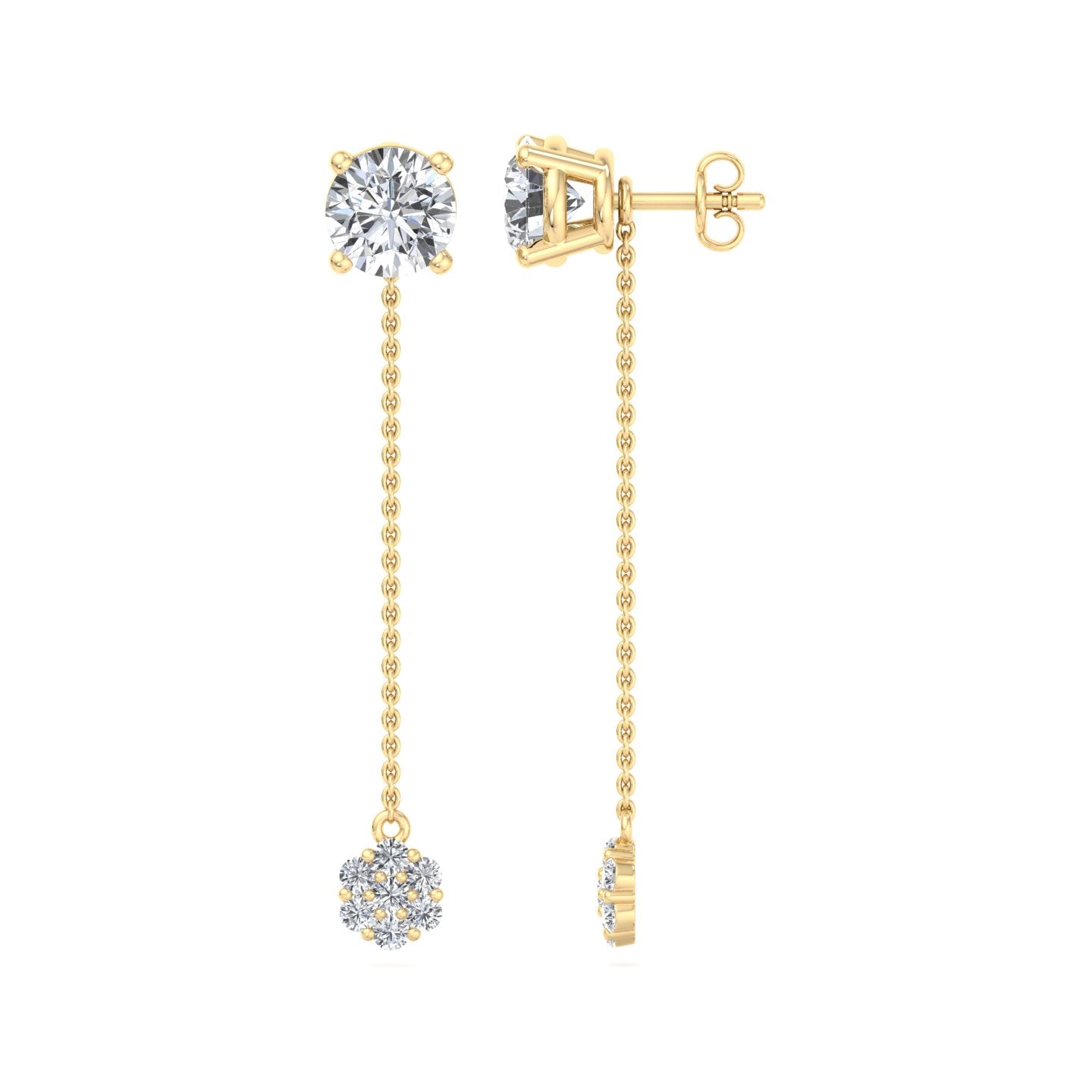 Diamond Dangle Earrings - Krishnashray