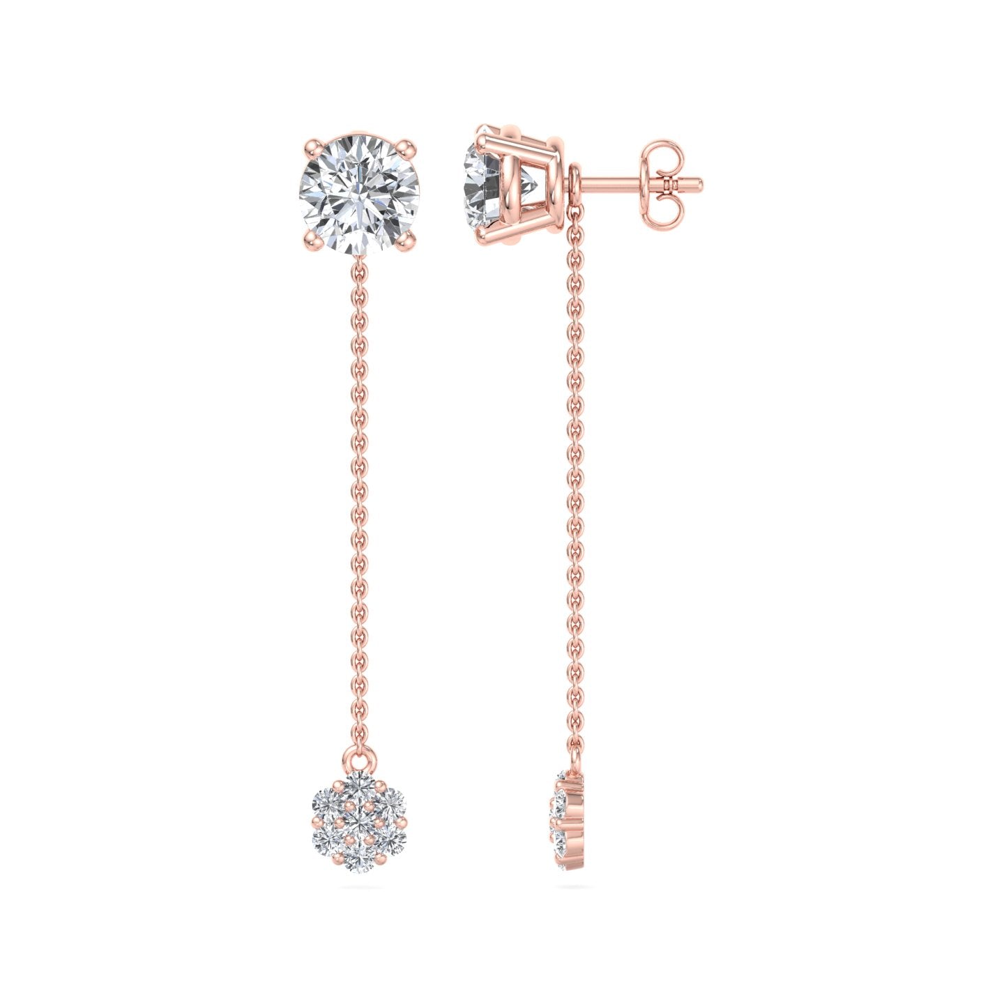 Diamond Dangle Earrings - Krishnashray