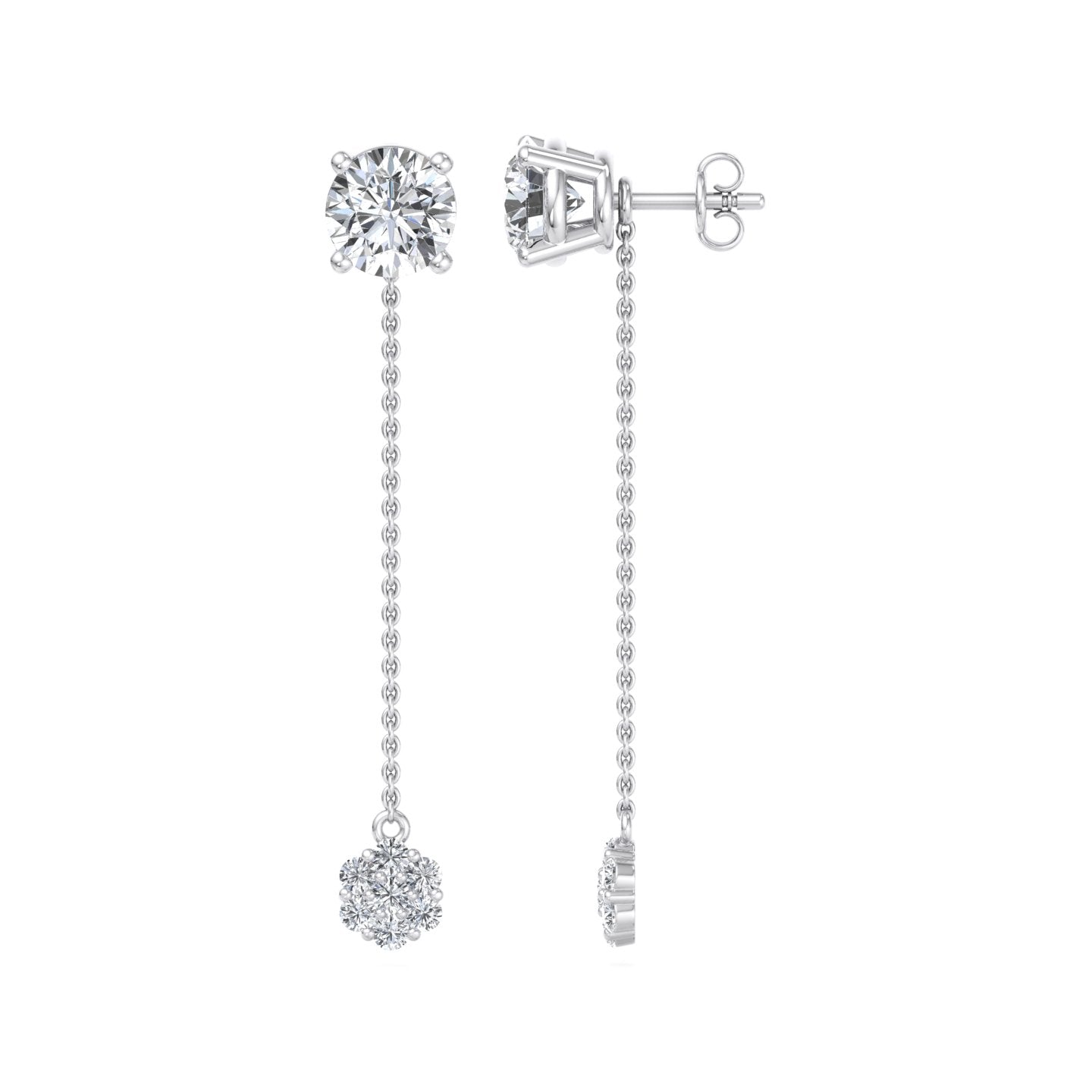 Diamond Dangle Earrings - Krishnashray