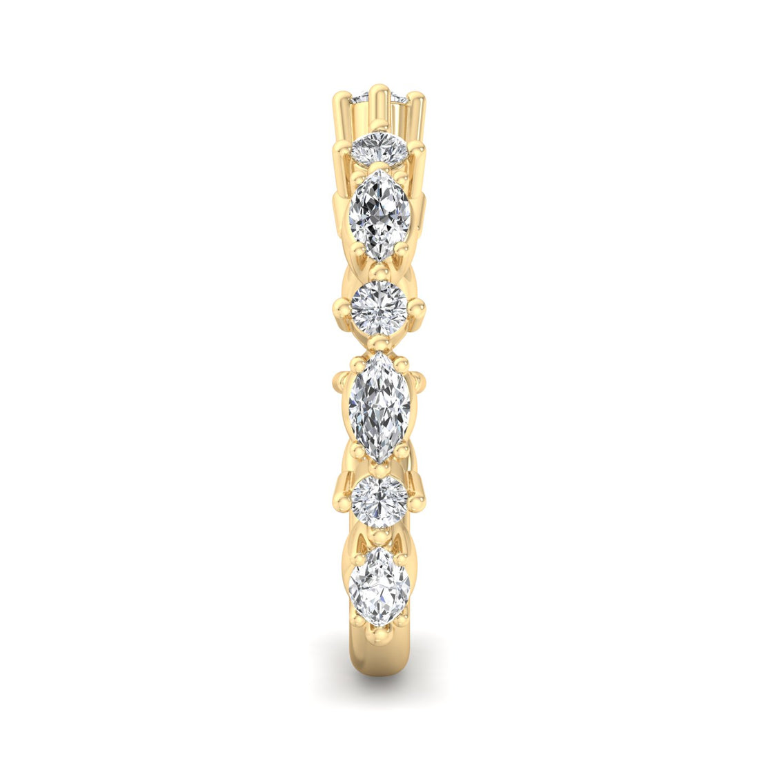 Open Gold Ring with Diamonds - Krishnashray