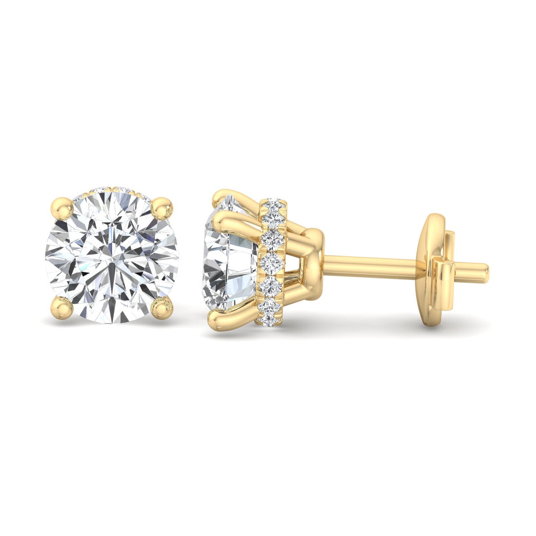 Double Diamond Drop Earrings - Krishnashray