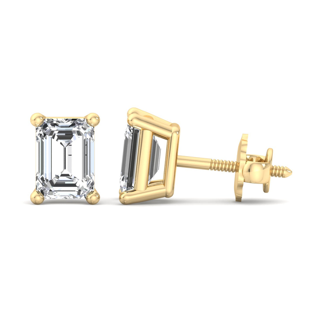 Golden Light Emerald Studs - Krishnashray