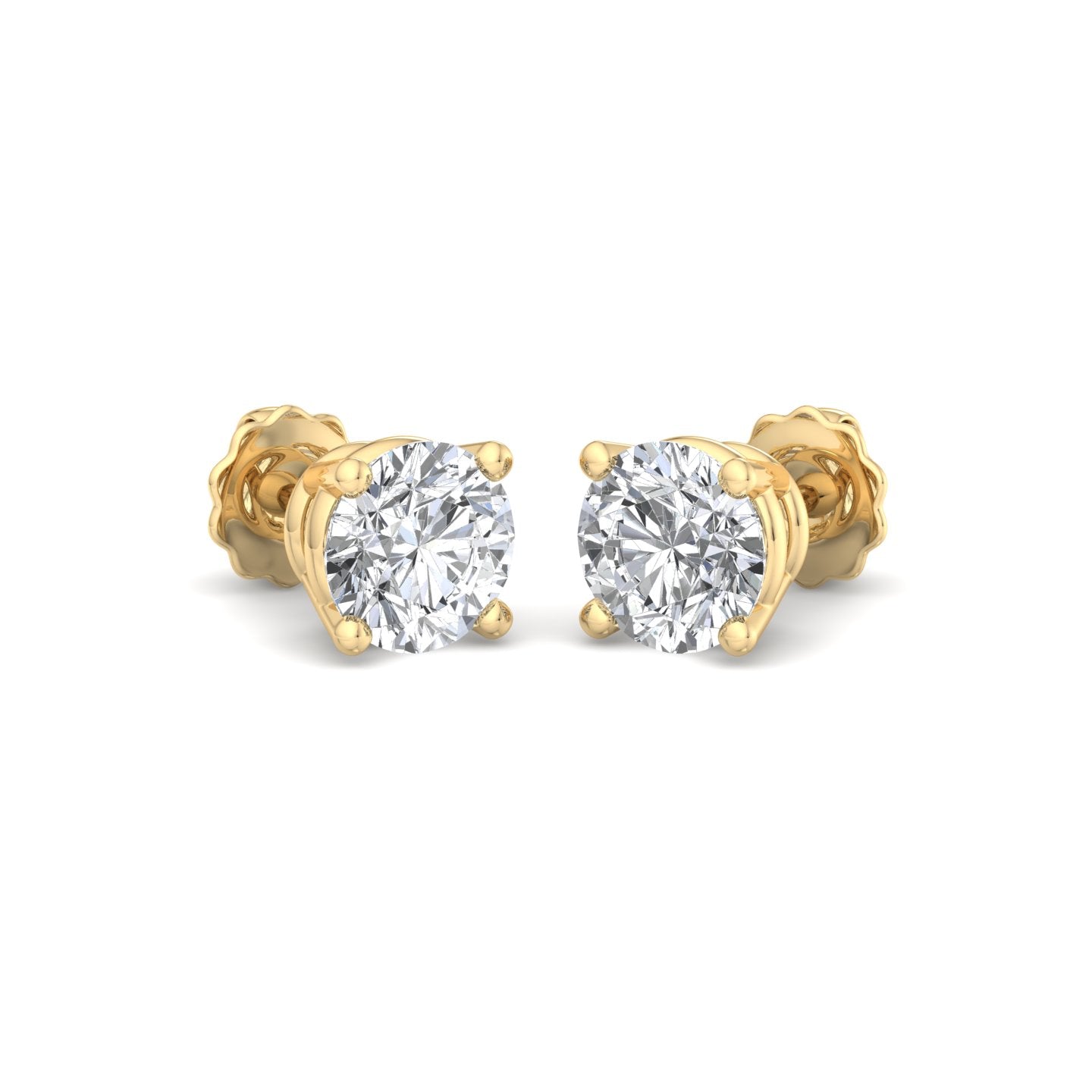 Carat Round Diamond Earrings - Krishnashray