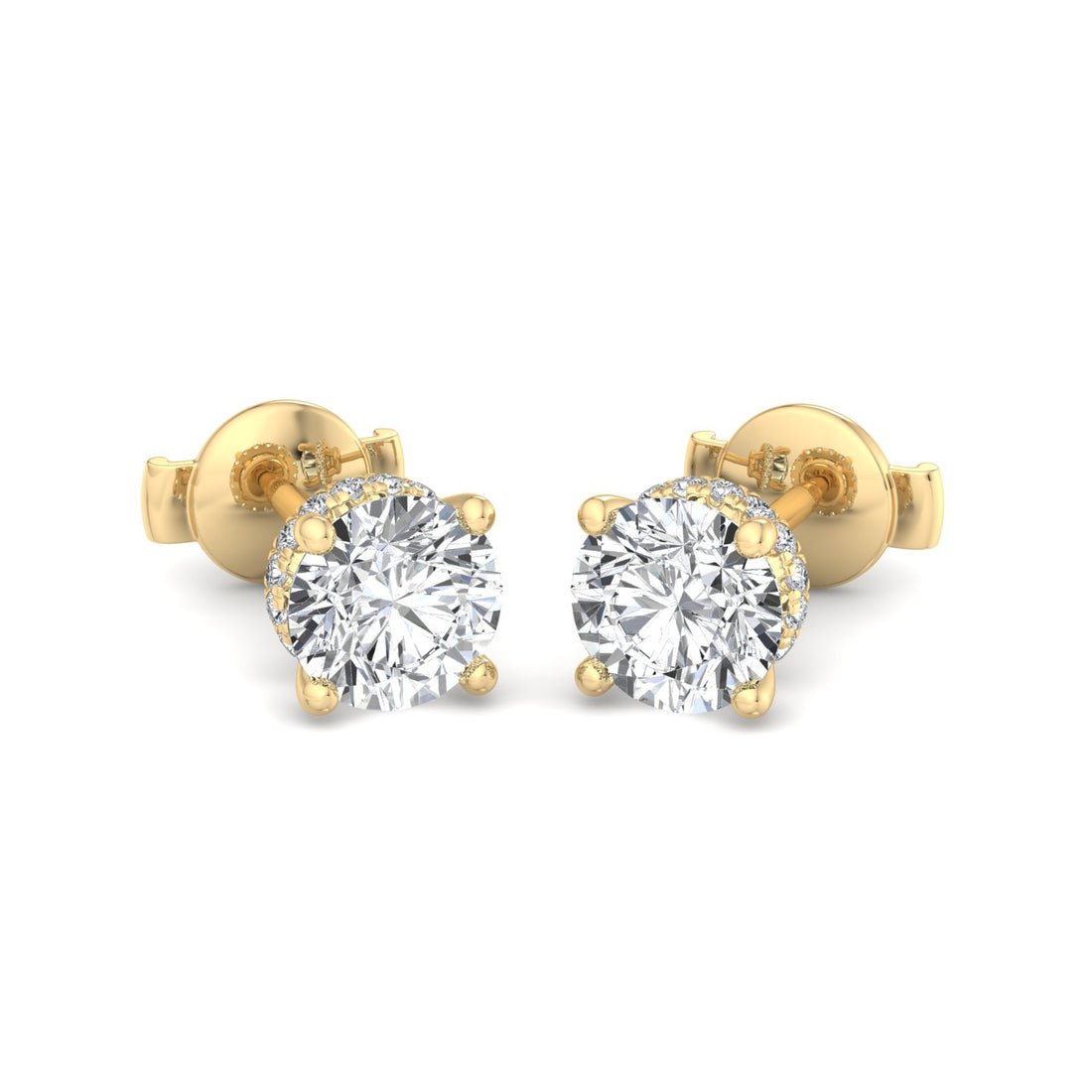 Double Diamond Drop Earrings - Krishnashray