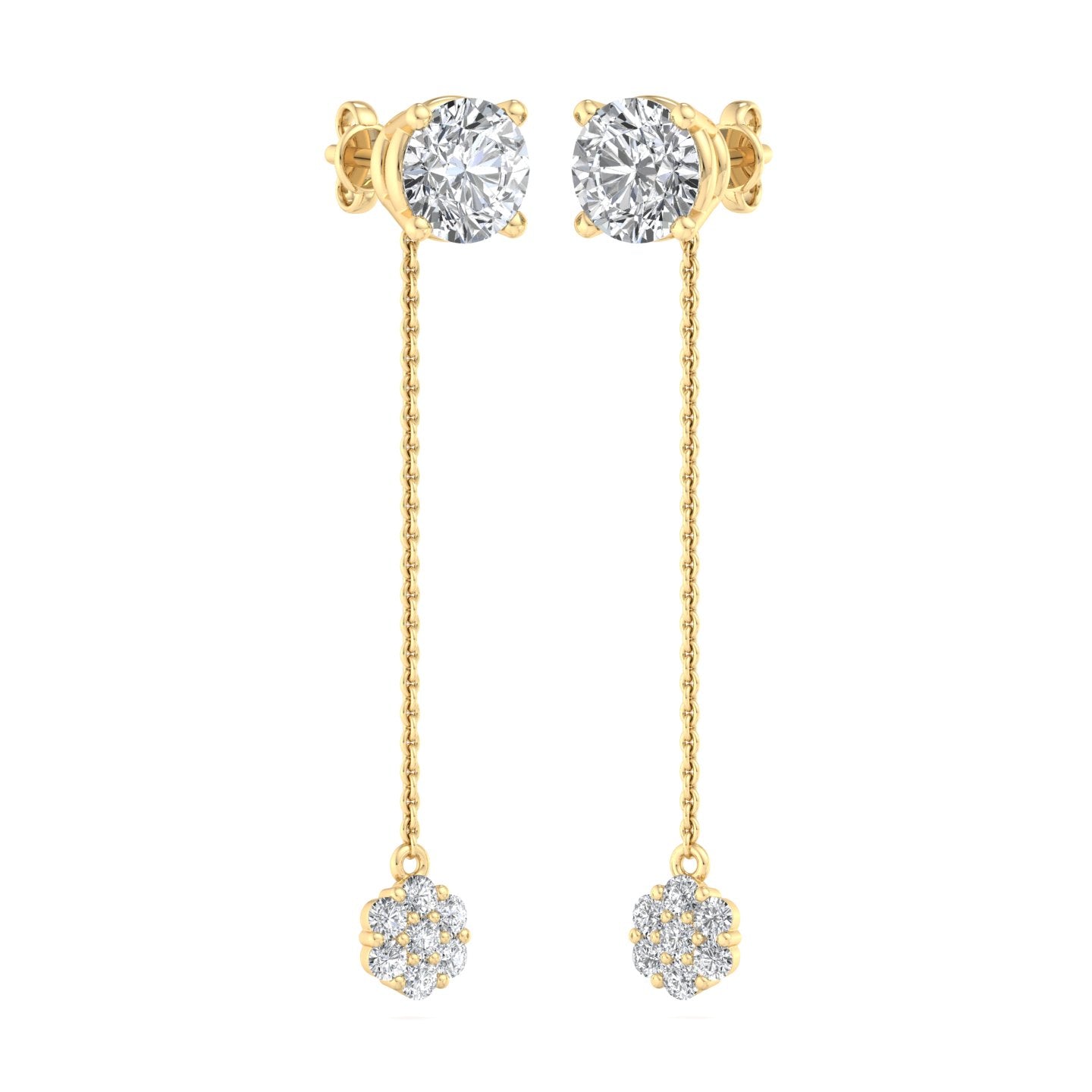 Diamond Dangle Earrings - Krishnashray