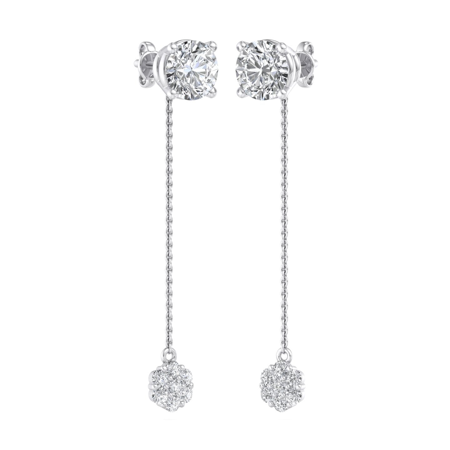 Diamond Dangle Earrings - Krishnashray