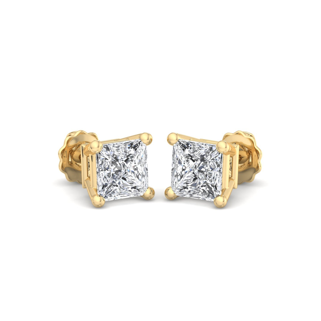 Princess Cut Diamond Stud Earrings