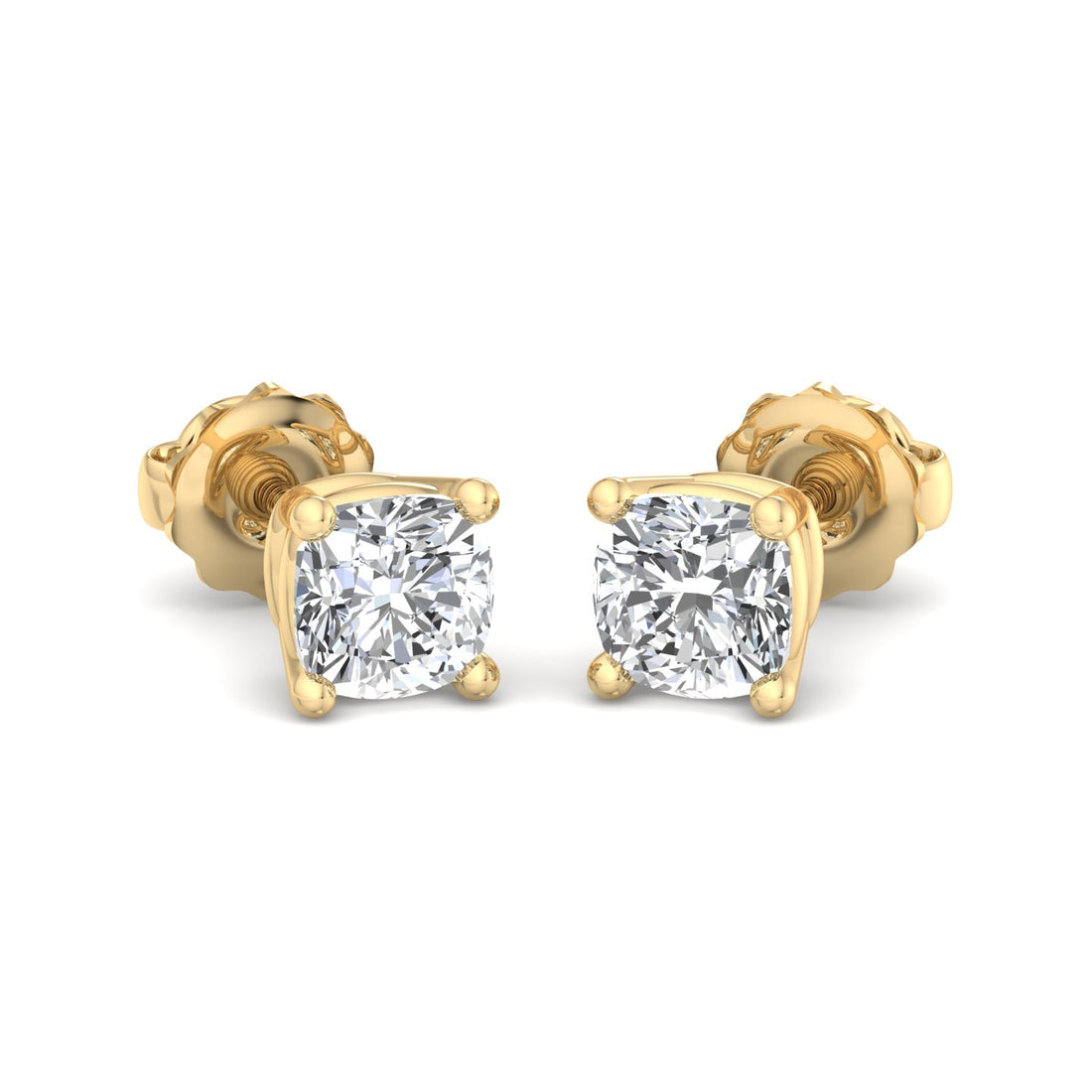 Cushion Cut Stud Earrings - Krishnashray