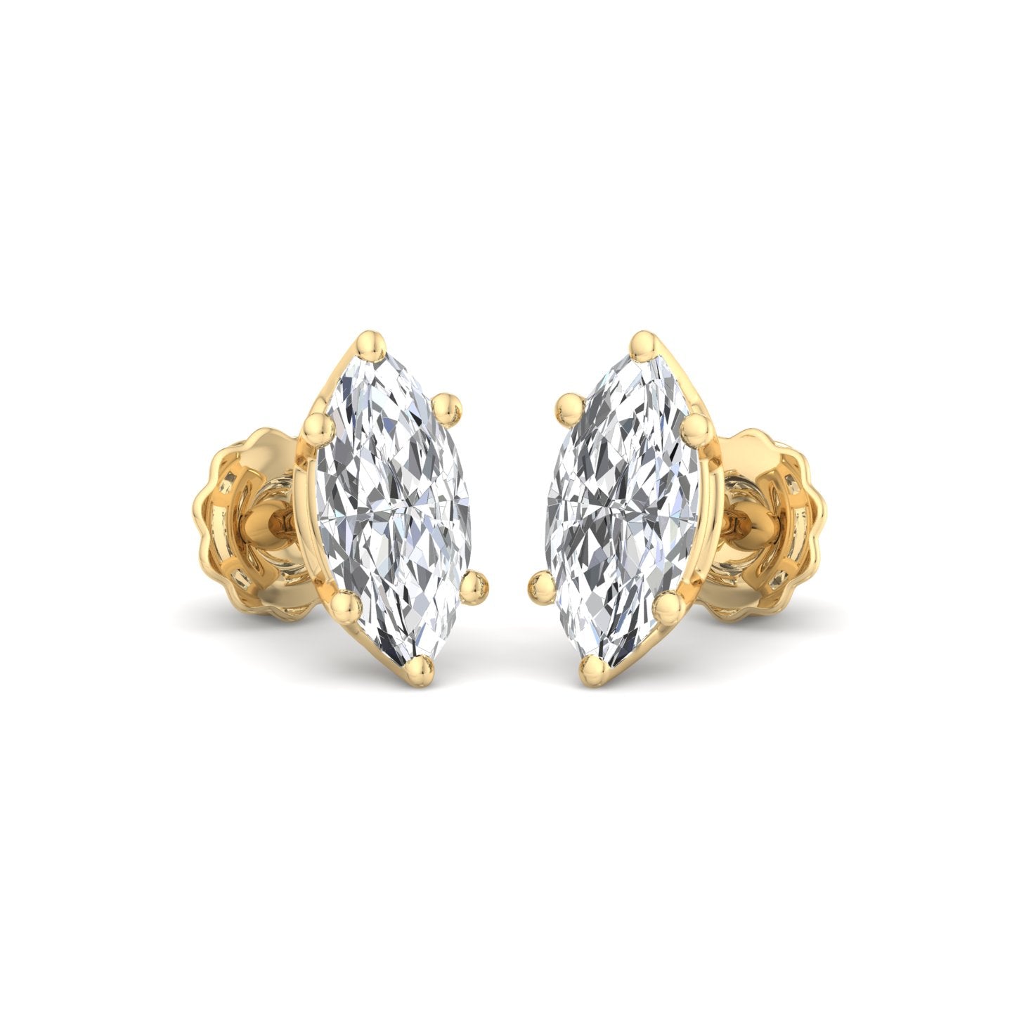Marquise Diamond Stud Earrings - Krishnashray