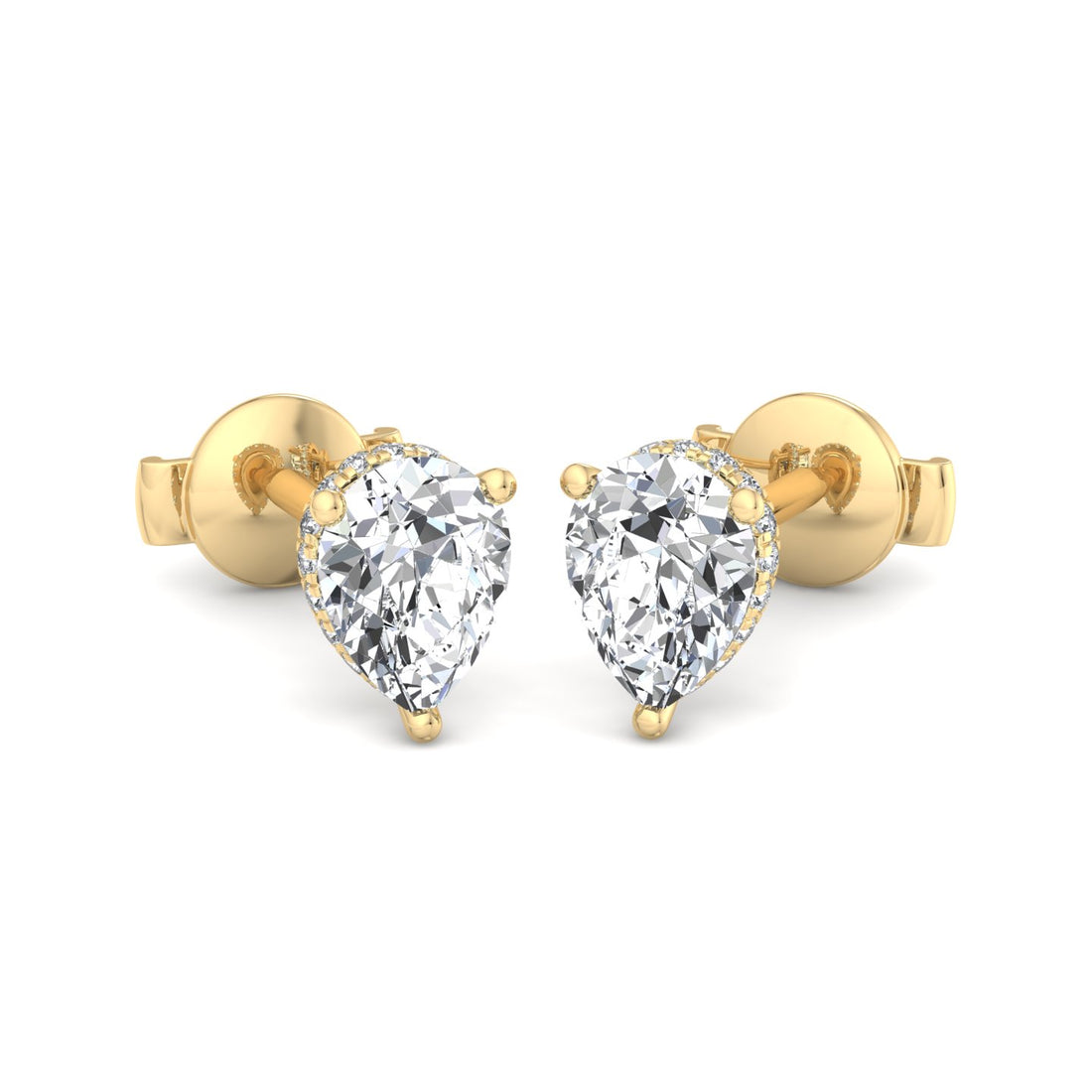 Rose Gold Diamond Stud Earrings - Krishnashray