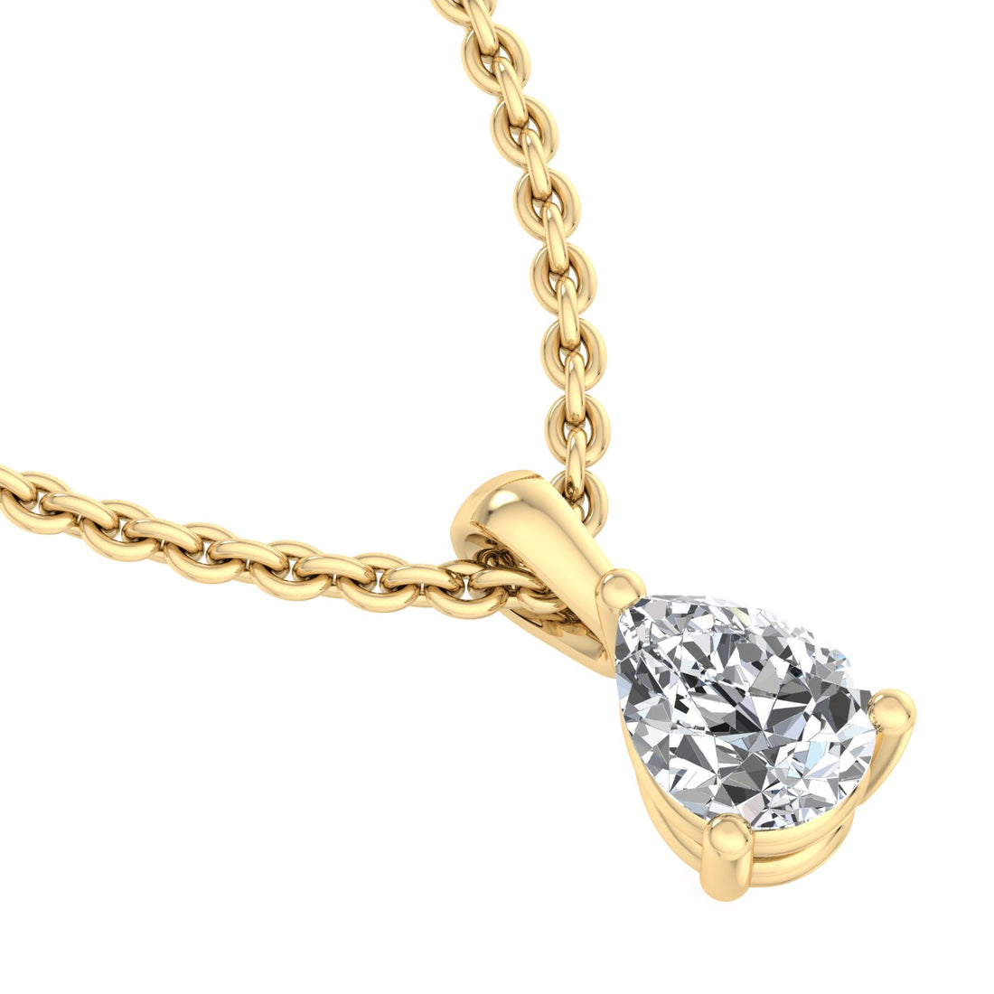 Pear-Shaped Diamond Pendant