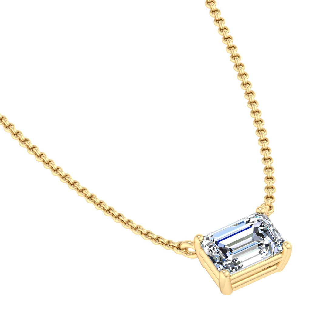 Silver Solitaire Pendant