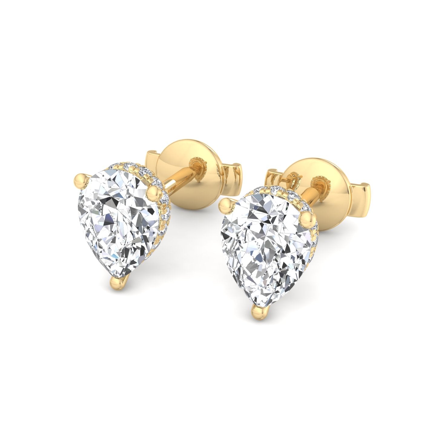 Rose Gold Diamond Stud Earrings - Krishnashray