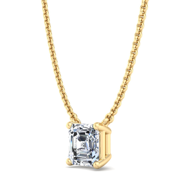Square Cut Diamond Pendant