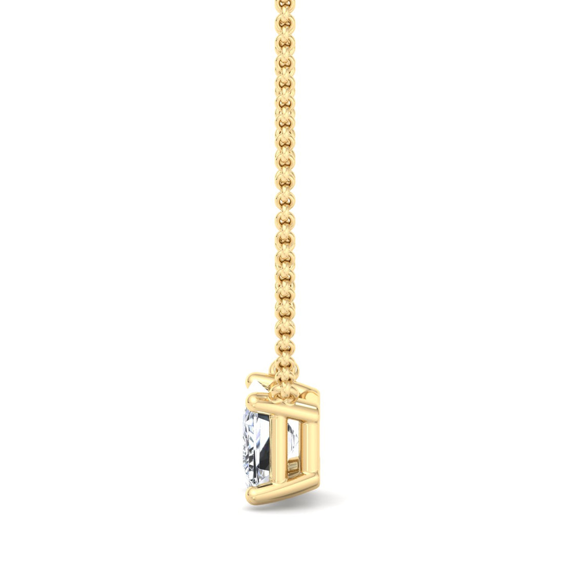 Square Cut Diamond Pendant