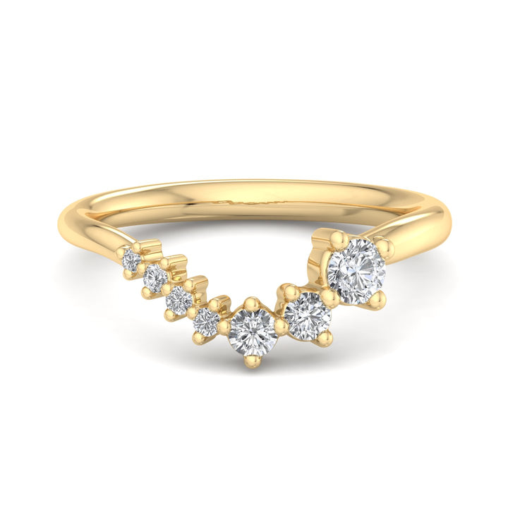 Elegant Diamond Curve Ring - Krishnashray