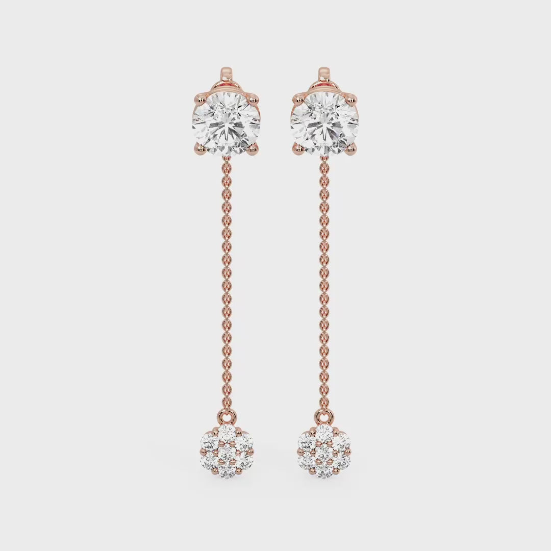 Diamond Dangle Earrings