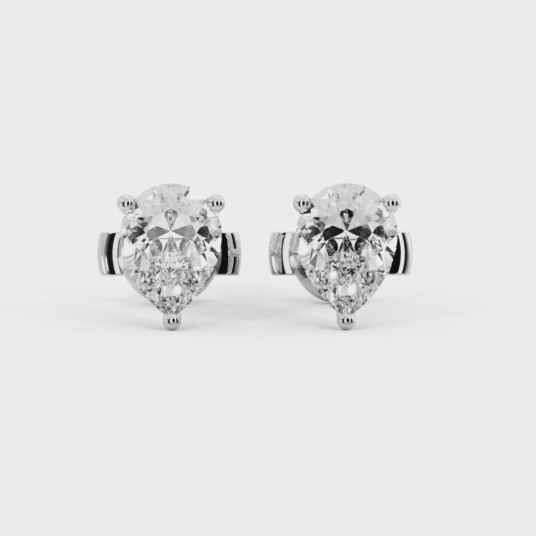 Rose Gold Diamond Stud Earrings