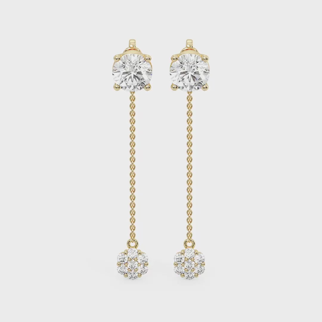 Diamond Dangle Earrings