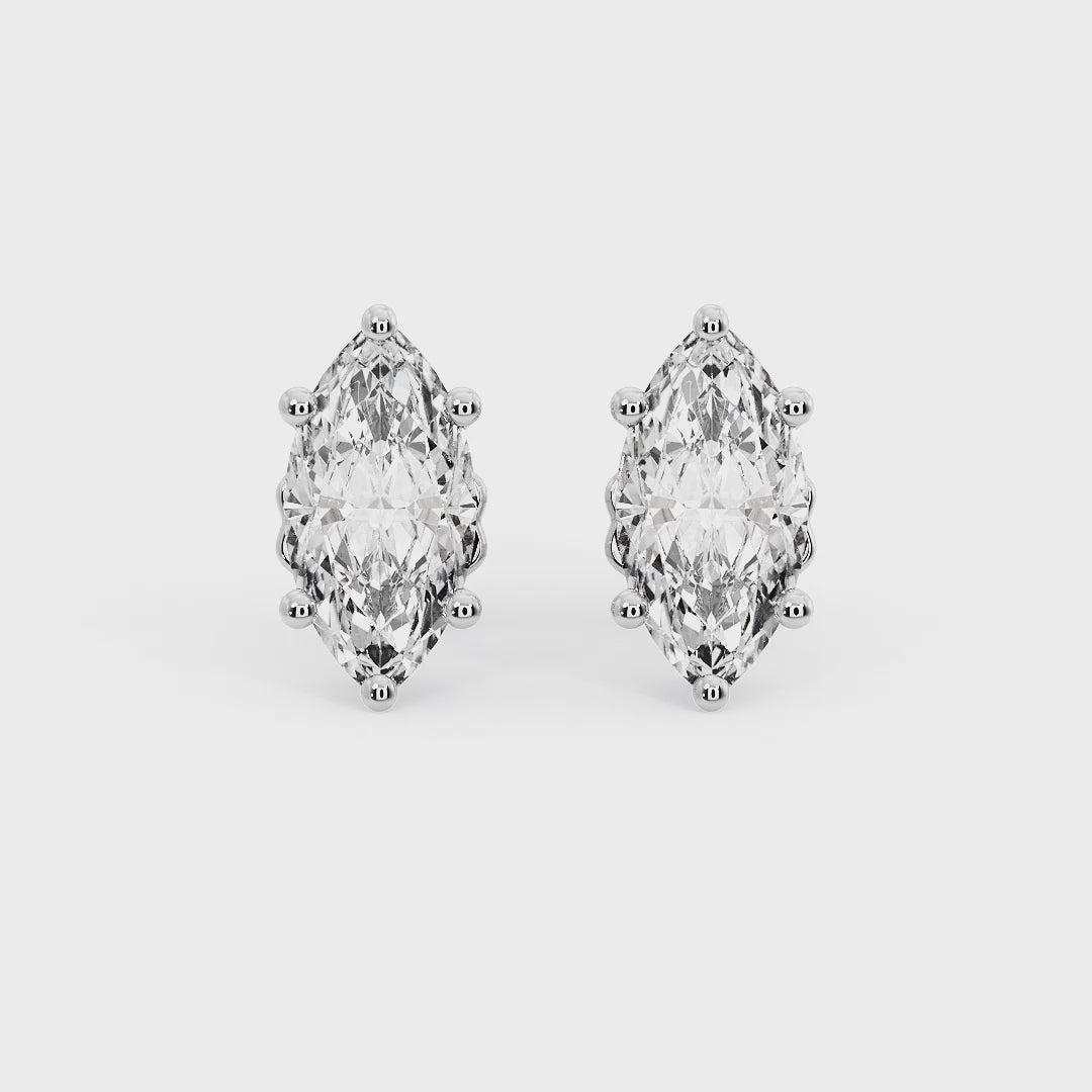 Marquise Diamond Stud Earrings