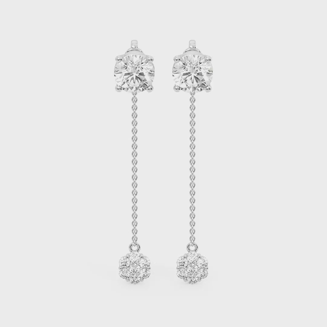 Diamond Dangle Earrings