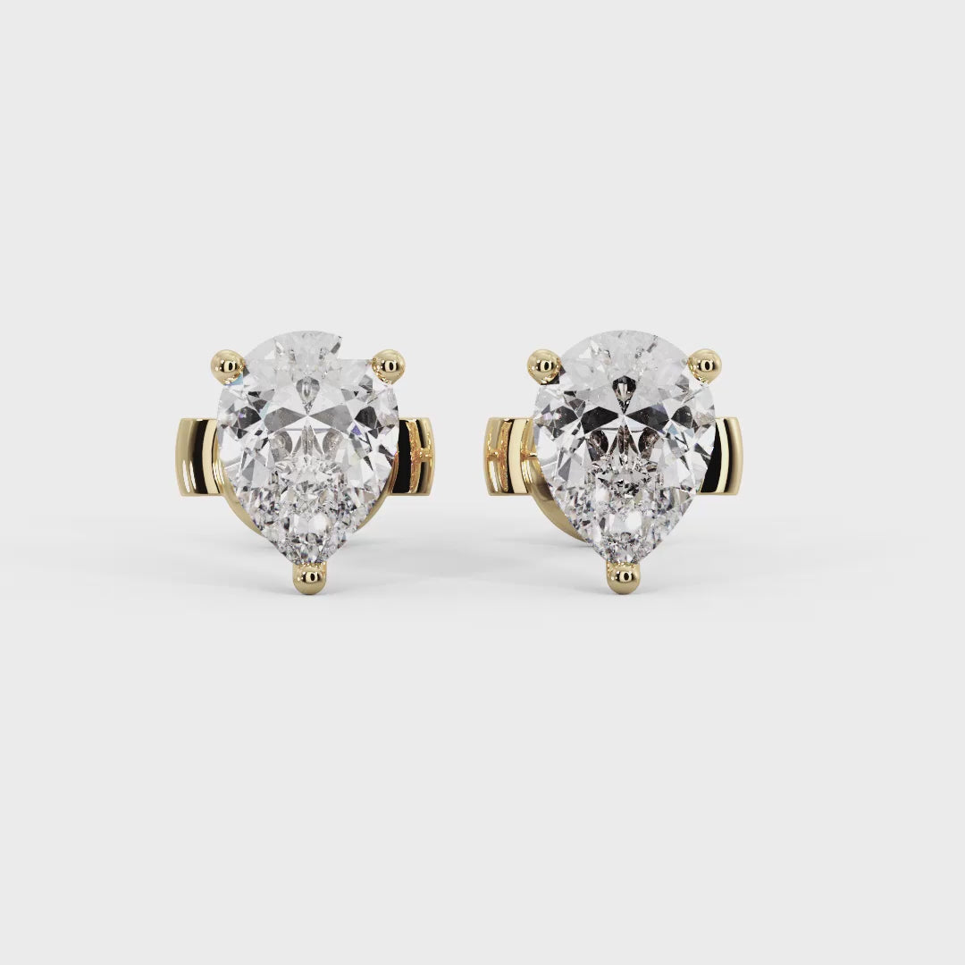 Rose Gold Diamond Stud Earrings