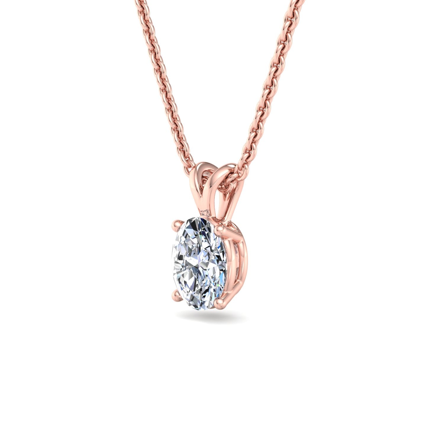 Solitaire Drop Pendant