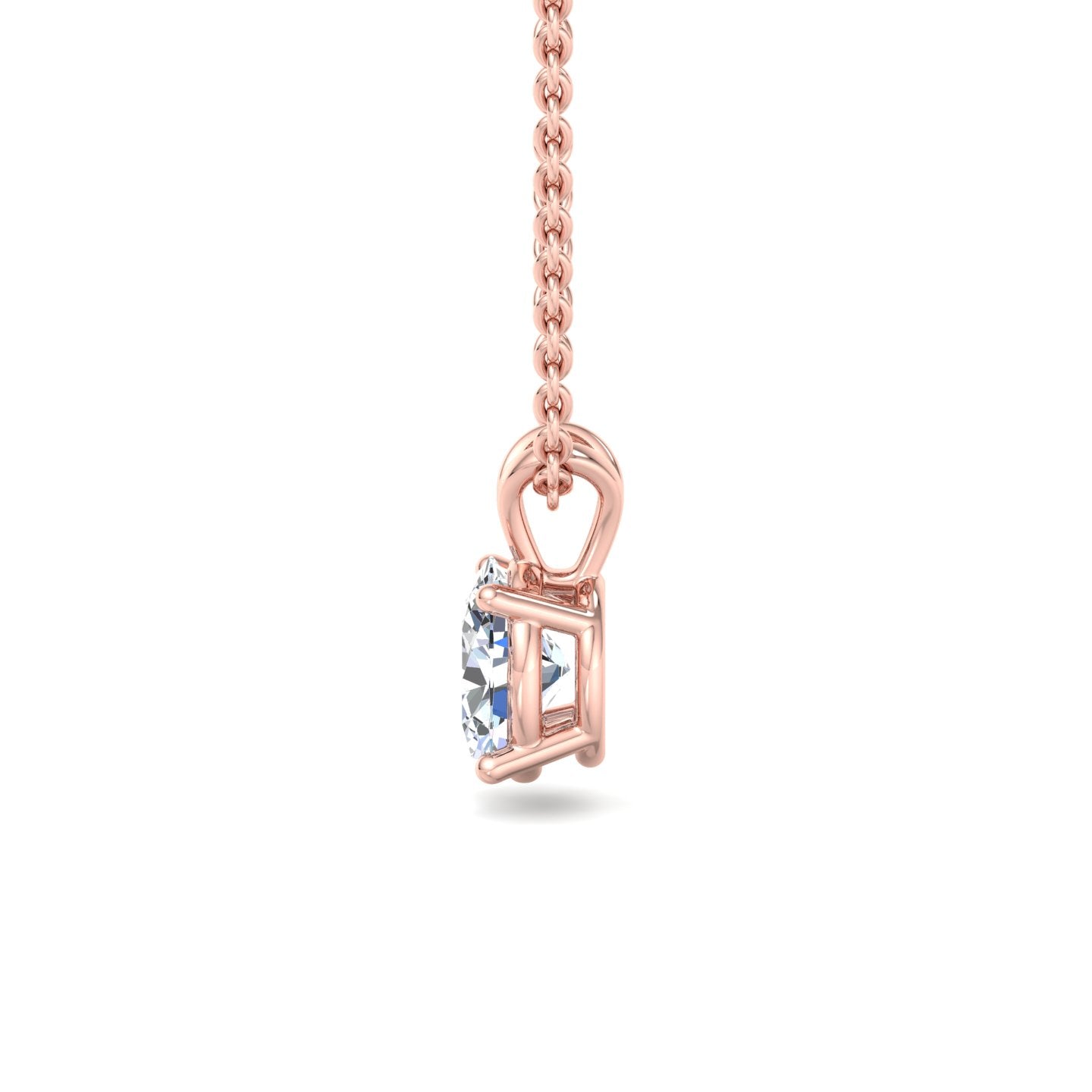 Solitaire Drop Pendant