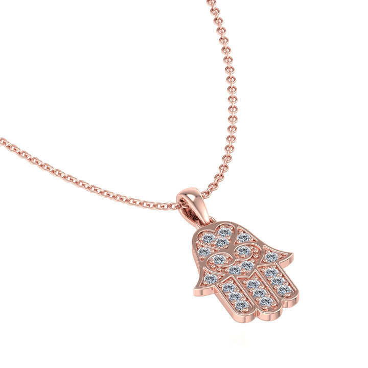 Diamond Hamsa Pendant