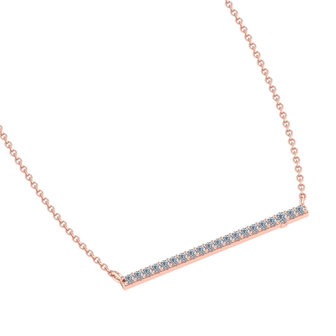 Diamond Studded Bar Pendant