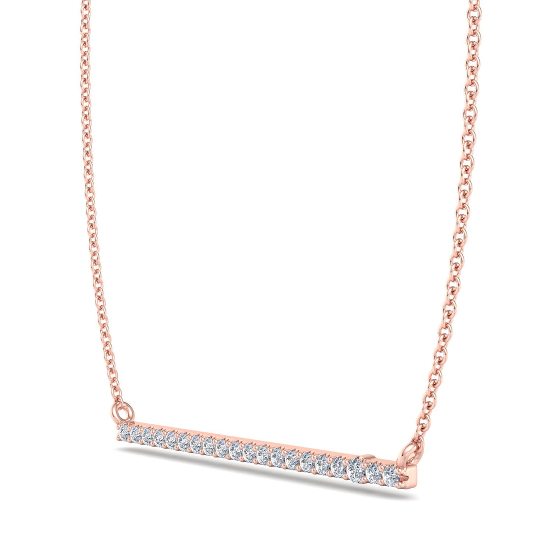 Diamond Studded Bar Pendant